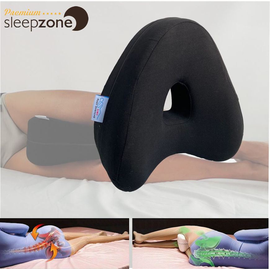 Almohada de rodilla para personas que duermen de lado, almohada ortopédica  estándar de pierna de cuña para dormir y cadera, contorno de dolor de
